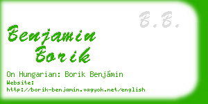 benjamin borik business card