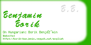 benjamin borik business card